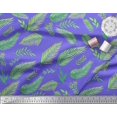 thumbnail image 3 of Soimoi Purple Poly Georgette Fabric Palm Leaves Printed Fabric 1 Yard 52 Inch Wide, 3 of 3