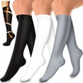 thumbnail image 1 of 3pairs Copper Compression Socks For Blood Circulation 15-20mm Hg  Compression Socks For Women And Men, 1 of 7