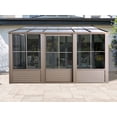 thumbnail image 2 of Gazebo Penguin Florence 8 pi x 12 pi Toit en Polycarbonate Solarium Mural - Sable, 2 of 11
