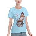 thumbnail image 2 of T-Shirt Basique à Manches Courtes pour Femmes Attaque Mikasa Ackerman Géant, 2 of 6