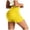 Yellow, variant on Yammkia Plus Size Shorts Women's Workout Gym Shorts High Waisted Butt Lifting Scrunch Butt Seamless Booty Shorts Yellow,L