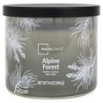 thumbnail image 1 of Bougie parfumée Mainstays à 3 mèches, enveloppée texturée Forêt alpine, 14 oz, 1 of 5