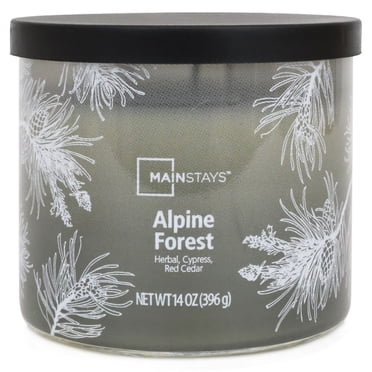 Mainstays 3-Wick Textured Wrapped Alpine Forest Scented Candle, 14 oz