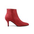 thumbnail image 4 of Unique Bargains Bottines à Talon Aiguille à Bout Pointu à Fermeture Éclair pour Femme Rouge 6, 4 of 8