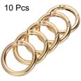 thumbnail image 3 of Unique Bargains Light Gold Round Zinc Alloy Spring Gate O Ring Snap Clip Buckle (10 Pack), 3 of 5