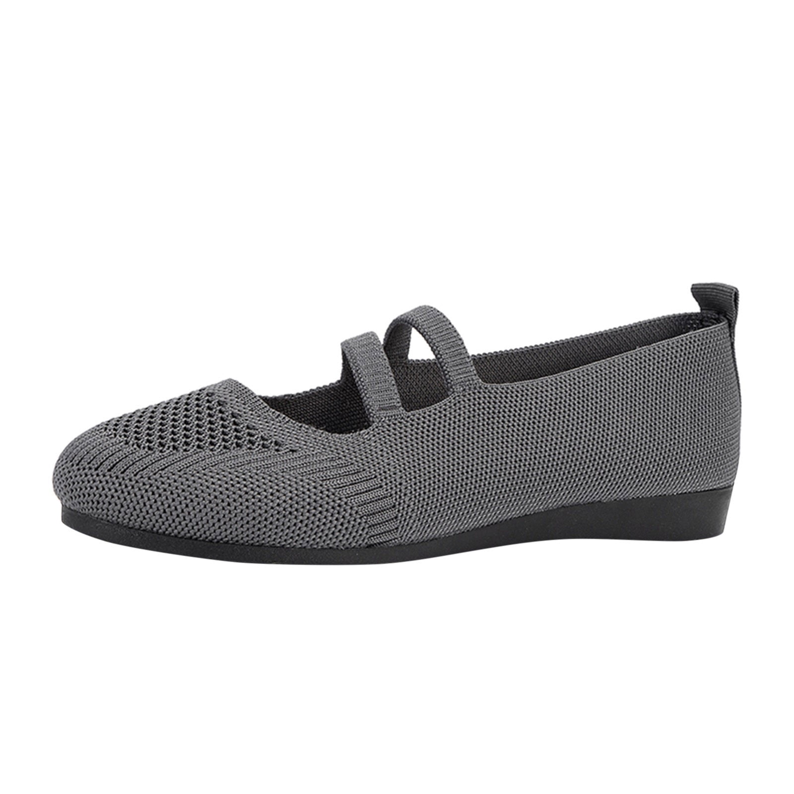 Kcodviy Chaussures Respirantes Unies pour Femmes Décontractées à Enfiler en Tricot Confortables Plates Décontractées pour Femmes à Lacets Chaussures Décontractées