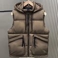 thumbnail image 2 of Gilet Sans Manches pour Homme à Fermeture Éclair avec Poches, Couleur Unie, Mode, 2 of 7