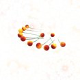 thumbnail image 2 of 48PCS Small Artificial Fruit Berries with Stem Fake Flowers Cherry Stamens DIY Craft Accessory (Yellowish Red), 2 of 9