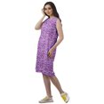 thumbnail image 4 of Moomaya Robe Sans Manches en Rayonne Longueur Genou Robe Décontractée Fendue au Dos pour Femmes, 4 of 4
