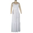 thumbnail image 2 of Bigersell Robes de Mariage pour Femmes Mariée Mode Femmes Été Bohème Sans Manches à Bretelles Col en V Bandage Fête Plage Robe Femmes Coupe Évasée Style 32633, Robes Femme Longueur Genou Blanc TG, 2 of 9