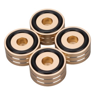 Pied de Support d'Isolation pour Haut-Parleur, Alliage d'Aluminium Anti-Vibration 40x20mm Pointes Universelles CNC pour Lecteur DVD pour Enregistreur pour Haut-Parleur Or