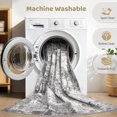 thumbnail image 2 of Runner Rug Kitchen Washable Rugs: 3x10 Non-Slip Abstract Soft Modern Stain Resistant Indoor Floor Neutral Accent Throw Carpet for Hallway Bathroom Dining Room Entryway Bedroom- Black Grey, 2 of 8