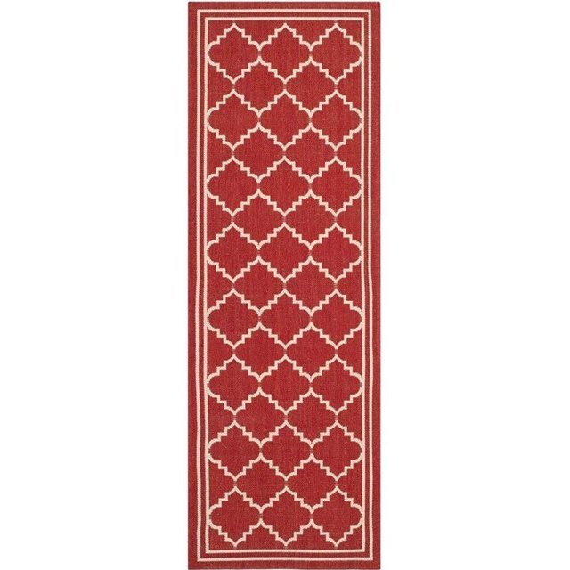 Safavieh Courtyard Red Indoor Outdoor Rug - Runner 2'3" x 6'7"