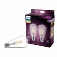 thumbnail image 4 of PHILIPS 4.5W (40W) ST19 Medium Base Soft White LED Light Bulbs Vintage - Clear Glass, 2 Pack, 4 of 7