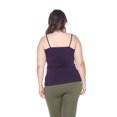 thumbnail image 3 of White Mark Universal PS132-07 Plus Size Lace Trim Tank Top, Purple - One Size, 3 of 4