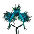 thumbnail image 2 of Fortune Cape Gothique à Plumes pour Femmes Halloween Cosplay Fête Châle à Lacets Boléro, 2 of 8