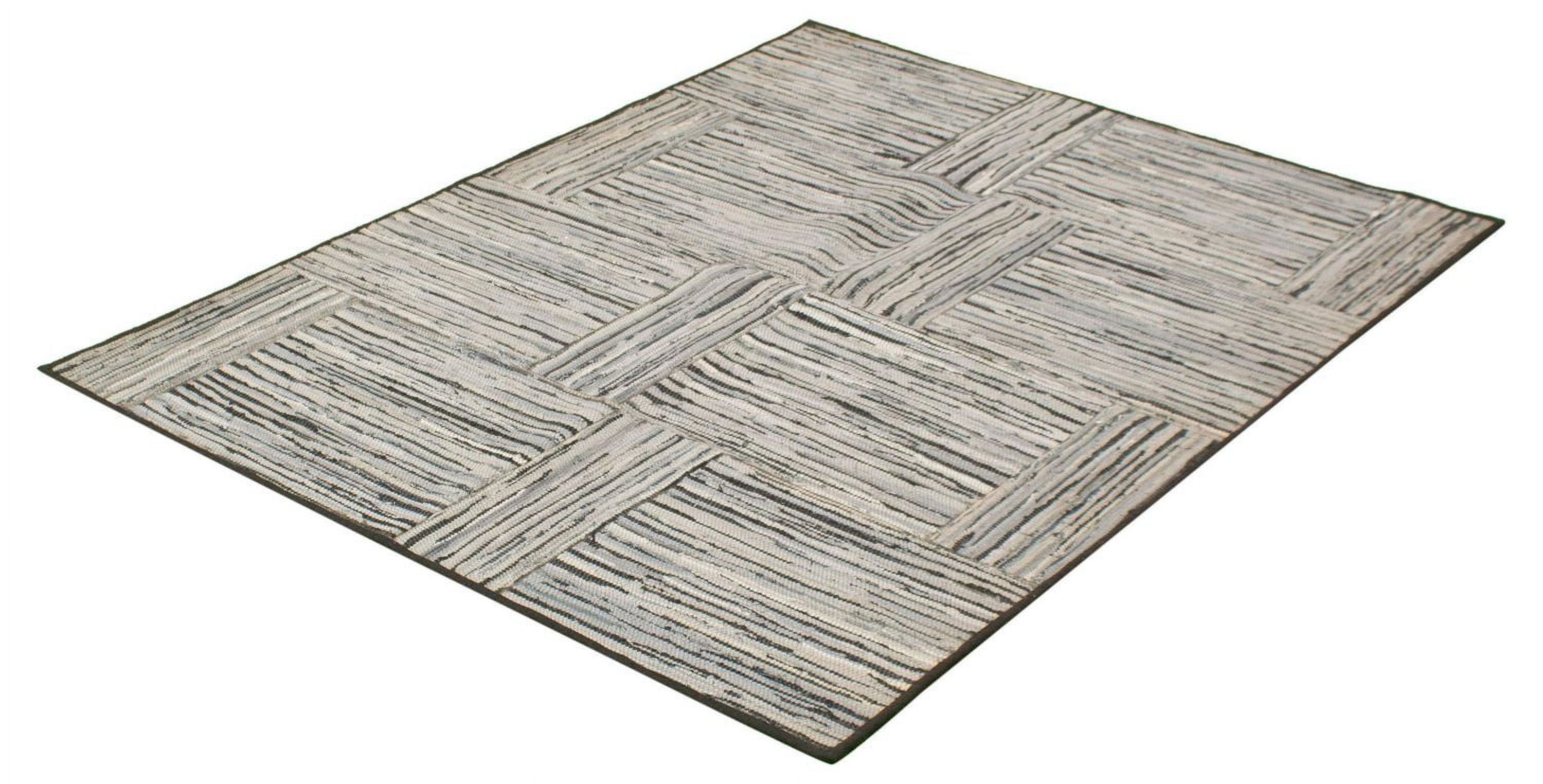 ECARPETGALLERY Tapis Fait à la Main pour Salon, Salle à Manger et Chambre à Coucher Transitionnel Collection Moldovia Patch 5'9" x 7'9" en Gris