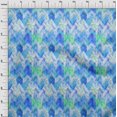 thumbnail image 4 of oneOone Polyester Lycra Medium Blue Fabric Swirl & Mandala Sewing Craft Projects Fabric Prints By Yard 56 Inch Wide, 4 of 4