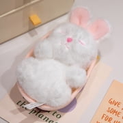 LSLJS Cute Sleep Basket Plush Bear Doll Cute Babys Sleep Basket Small Toy Doll Weaving Basket Doll Cloth Doll Gift Plush Children and Girls