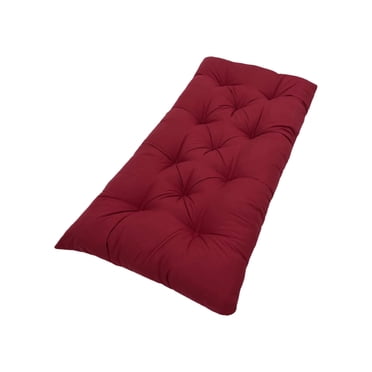 yulier Outdoor Bench Cushion Lounger Seat Cushion Loveseat Cushion for Patio Furniture, Tufted Porch Swing Cushion Waterproof Fade-Resistant (40 x 20 Inch, Wine)
