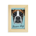 thumbnail image 1 of Lop-eard Boxer Dog Pet Animal Desktop Display Photo Frame Picture Art Painting 5x7 inch, 1 of 3
