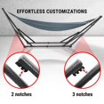 thumbnail image 2 of Tranquillo Hamac Double Universel 106,5 Pouces avec Support et Sac Ajustables, Gris, 2 of 9