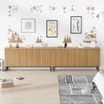 thumbnail image 3 of Kojooin Buffet-Vaisselier Autoportant en Bois avec Portes Cannelées, Rangement à Tablette Ajustable, Armoire de Rangement Moderne pour Bar à Café pour Salle à Manger, 3 of 8