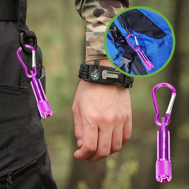 Aluminum Alloy Mini Keychain Flashlight Portable Strong Light Outdoor Camping Hiking Emergency Torch Tool