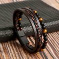 thumbnail image 4 of Up to 60% Off! Gspmoly Vitamin Supplements, Natural Volcanic Stone Eye Beaded Bracelet Health Bracelet Shaping Bracelet Cowhide Rope Agate Bracelet Protein Powder, 4 of 7