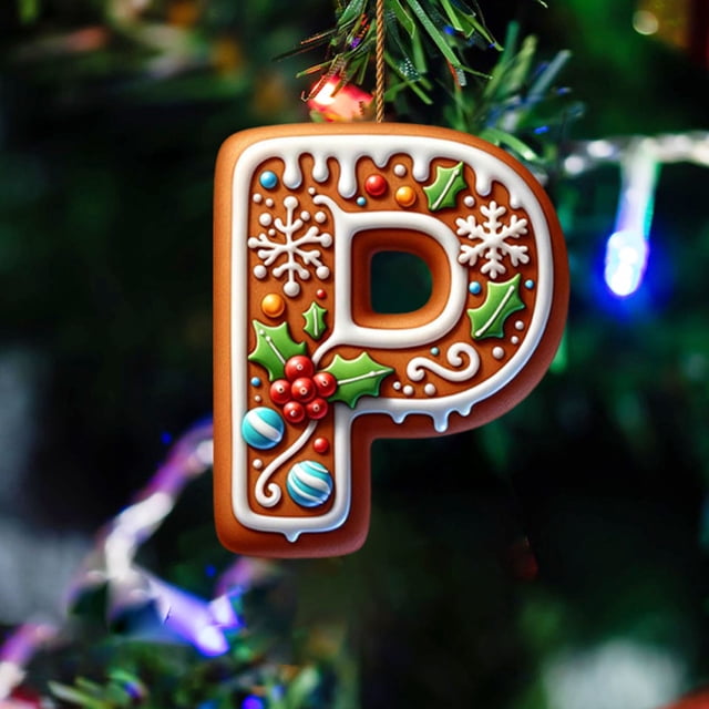 LSLJS 26 Letters Christmas Tree Decoration Pendant Christmas Tree Ornaments Personalized DIY Christmas Ornaments Christmas Decorations Xmas Tree Hanging Decor