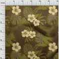 thumbnail image 3 of oneOone Rayon Dark Olive Green Fabric Tropical Flower Sewing Craft Projects Fabric Prints By Yard 56 Inch Wide, 3 of 4