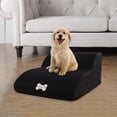 thumbnail image 3 of Portable Dog Stairs Ladder Pet Ramp Removable Anti Slip for Indoor Sofa High Bed Black, 3 of 8