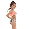 thumbnail image 2 of Hiiyo Little Girls Ruffle Bikini Swimsuit Bathing Suit Swimwear with UPF50+, 2-Piece, 2 of 6