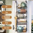 thumbnail image 2 of OUYAWEI 6 Layers Over The Door Pantry Organizer, Multi-Tier Wall Mounted Spice Rack Organizer Heavy-Duty Metal Hanging Pantry Organizers Adjustable Hanging Storage Organizer for Kitchen Bathroom, 2 of 9