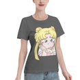thumbnail image 2 of T-Shirt Basique à Manches Courtes pour Femmes Sailor Moon Édition Q Tsukiha, 2 of 6