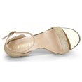 thumbnail image 4 of BLISSFUL STEP Women's Open Toe Glitter Ankle Strap Stiletto Heel Sandals, 4 of 7