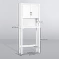 thumbnail image 3 of kleankin Armoire de Rangement au-Dessus de la Toilette avec Doubles Portes Tablette Ajustable, 3 of 10
