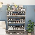 thumbnail image 4 of Vabches Shoe Storage Cabinet with 3 Flip Drawer, Narrow Shoe Rack Cabinet for Entryway, Grey, 4 of 10