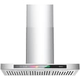 thumbnail image 1 of 30 Inch Wall Mount Range Hood 900 CFM with Voice/Gesture/Touch Control, Stainless Stee Ducted Kitchen Hood Vent with 4 Speed Exhaust Fan, Memory Mode, Adjustable Lights, 1 of 7