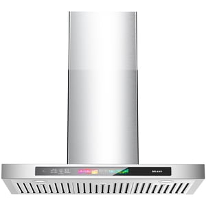 36 Inch Wall Mount Range Hood 900 CFM with Voice/Gesture/Touch Control, Stainless Stee Ducted Kitchen Hood Vent with 4 Speed Exhaust Fan, Memory Mode, Adjustable Lights