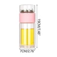 thumbnail image 3 of Danhjin Vacuum Flask Tea Infuser Tea Infuser With Tea Filter Glass Tea Infuser Bottle Portable Tea Separator Tea Cup Double Glass Tea Infuser Bottle, 3 of 4