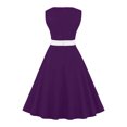 thumbnail image 4 of Robe d'Été pour Femmes 2024 Mode Grande Taille Robe à Couleurs Contrastées Sans Manches à Col en V Robe Aguichant Rabais de 50 % Liquidation!, 4 of 4
