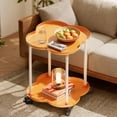 thumbnail image 4 of Sentmoon Petite Table Basse Table d'Appoint Étagère de Rangement Table Basse Table de Chevet Chariot de Rangement Support de Rangement Mobile pour Chambre Salon Bureau Assemblage Requis, 4 of 7