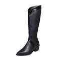 thumbnail image 2 of Pointed Toe Thick Mid-heel High Boots Children's Knight Boots Plus Size Boots, 2 of 8