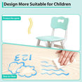 thumbnail image 4 of JoanKaren Ensemble de Table pour Enfants Réglable et 6 Chaises, Centre Multi-Activités avec Surface Résistante aux Graffiti pour Salle de Jeux et Bureau, Bleu Pâle, 4 of 6