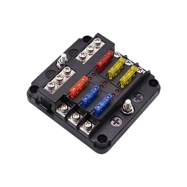 Car Boat Fuse Box Holder With 6 Ways 12 Ways Fuse Holder Block'' B6L6