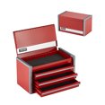 thumbnail image 1 of VEVOR Tool Box 8.6-inch Portable Metal Tool Box 3 Drawers Tool Organizer Red, 1 of 9