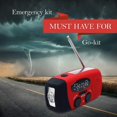 thumbnail image 5 of Solar Hand-cranked Radio Dynamo Upgraded Solar AM/FM/NOAA Weather Forecast Radio LED Flashlight Charging Emergency 2000MAH, 5 of 5