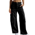 thumbnail image 2 of Teissuly Jeans for Women Fashion Spring/Summer Large Pocket Zipper Button Tight Pants, Size S-XL, 2 of 6