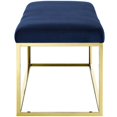thumbnail image 4 of Modway Anticipate Fabric Bedroom Bench in Gold and Navy, 4 of 5